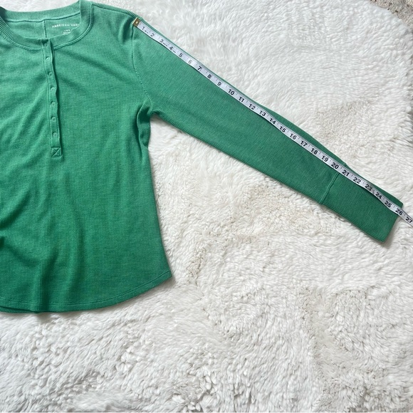 American Eagle Outfitters Green Button Down Shirt M - Picture 9 of 10